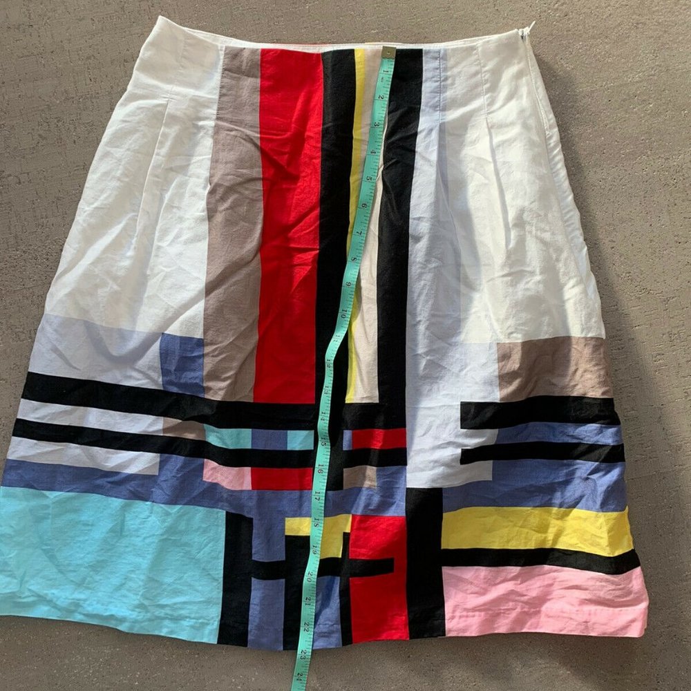 Linea Domani A Line Skirt Color Block Colorful 4 - Picture 11 of 12